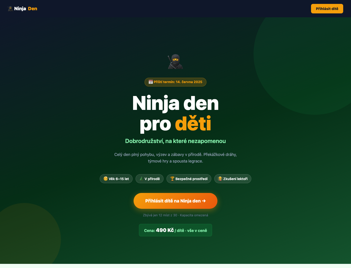 Ninja Den pro děti